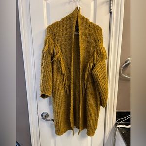 Anthropologie fringe cardigan ONE SIZE